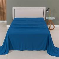 Lençol De Cima Avulso Minimal Liso Solteiro 01 Peça Malha 100% Algodão - Azul Marinho - 2