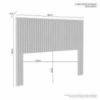 Cabeceira Para Cama De Casal Sonhar Ripada Jcm Cinamomo - 3