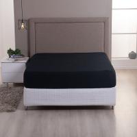 Lençol De Baixo Minimal King Avulso Com Elástico 01 Peça Malha 100% Algodão - Preto - 2