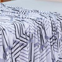 Lençol De Cima Avulso Luar Estampado King 01 Peça Malha 100% Algodão - Cinza Geométrico - 4