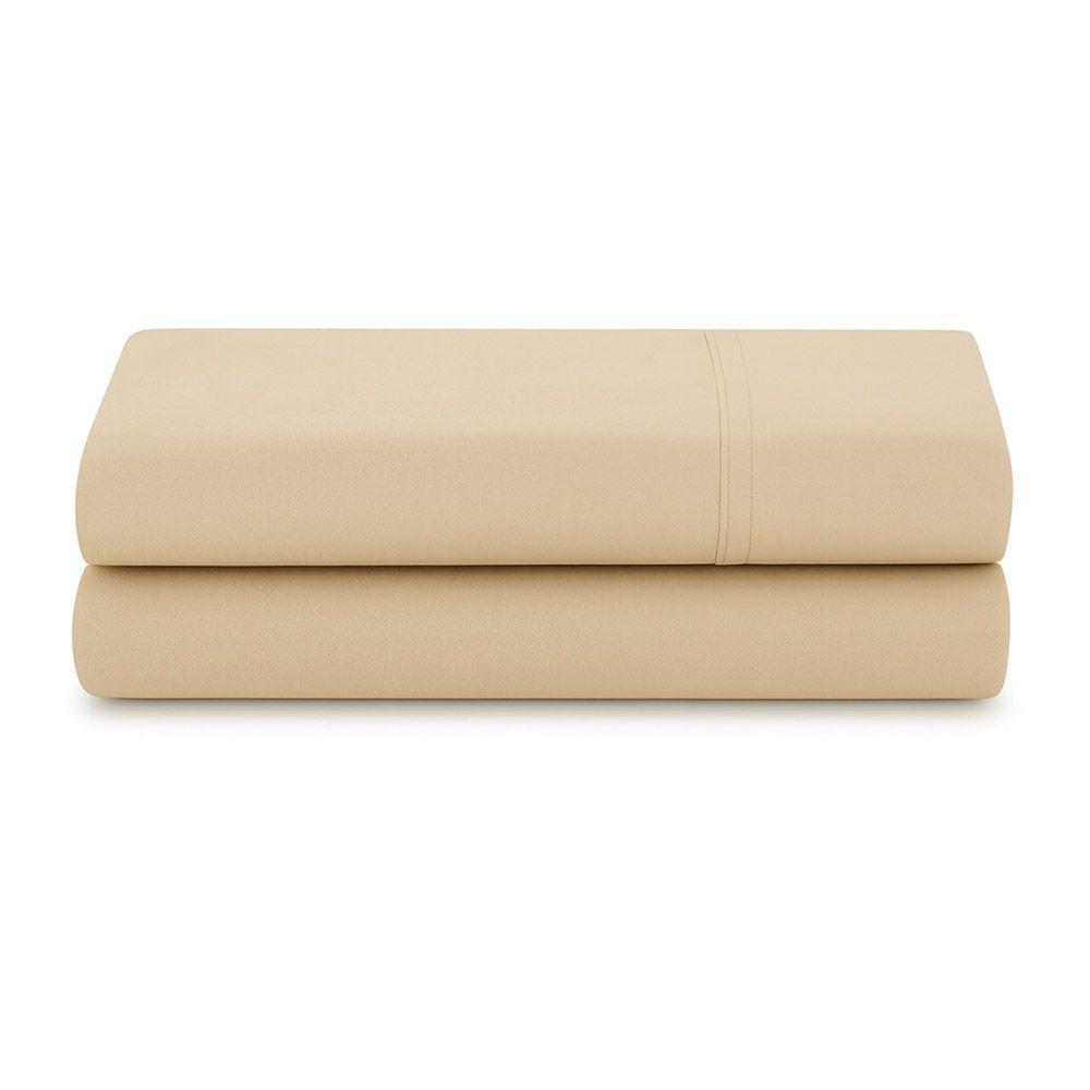 Lençol De Cima Avulso Minimal Liso Queen 01 Peça Malha 100% Algodão - Bege - 2