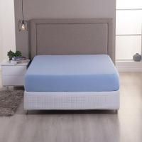 Lençol De Baixo Minimal King Avulso Com Elástico 01 Peça Malha 100% Algodão - Azul Claro - 2