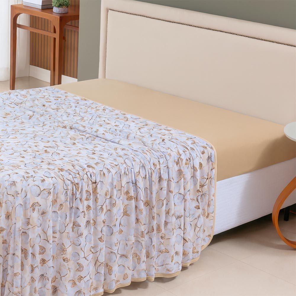Lençol De Cima Avulso Luar Estampado King 01 Peça Malha 100% Algodão - Cotton - 3