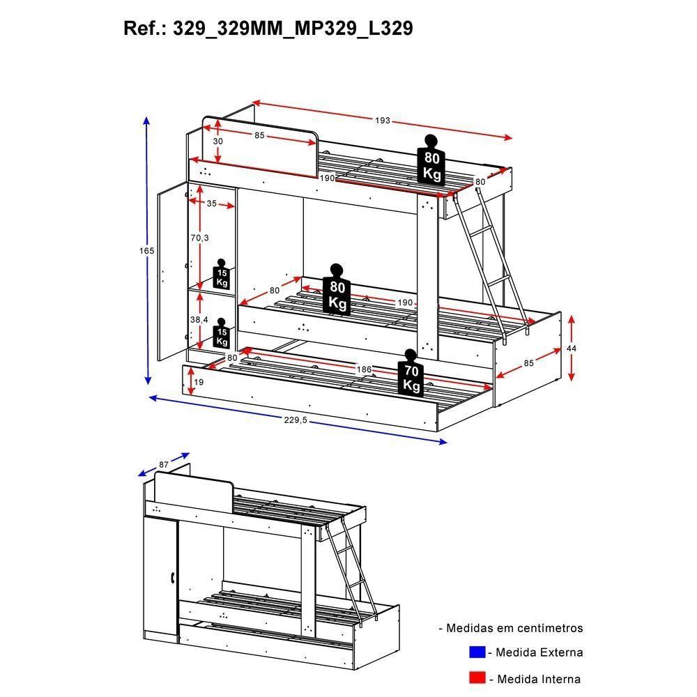 Treliche Premium Solteiro para Colchão 188x78Cm Branco - 7