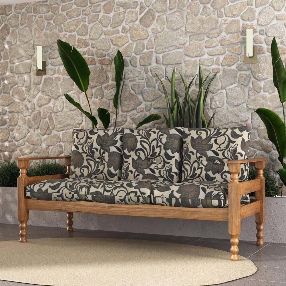 Sofá 3 Lugares Liz Cr7000.T64 Imbuia/Floral - 1