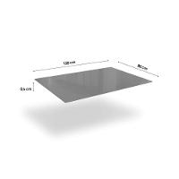 Sala De Jantar Completa Elba C/ Tampo De Vidro 120cm E 6 Cadeiras Zaria Cromada - Boucle Bege - Kappesberg - 3