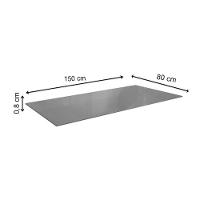 Mesa De Sala Jantar Elba C/ Tampo De Vidro 150cm Cromada - Kappesberg - 3