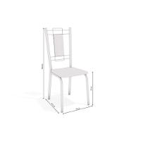 Sala De Jantar Completa Elba C/ Tampo De Madeira 160cm E 6 Cadeiras Florença Niquel/nogueira - Courano Bege - Kappesberg - 6