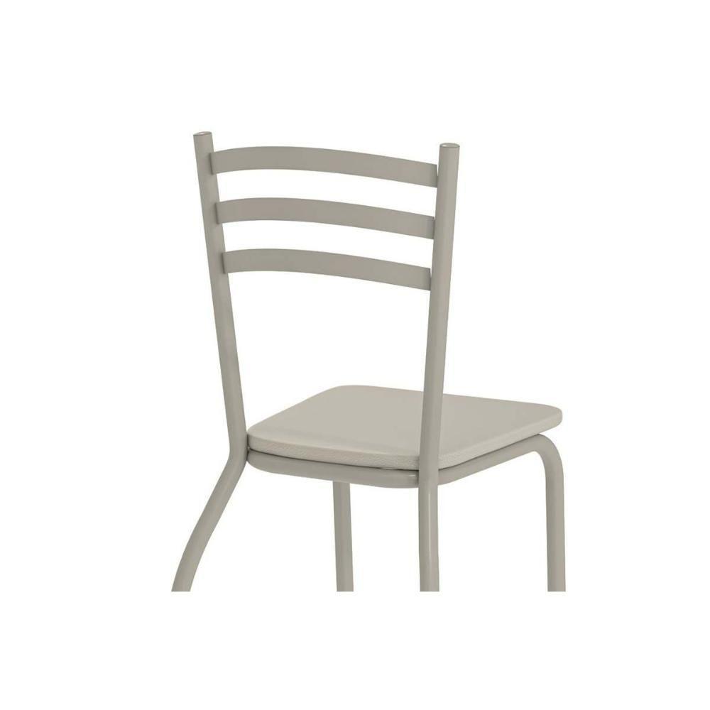 Sala De Jantar Completa Elba C/ Tampo De Madeira 160cm E 6 Cadeiras Portugal Niquel/nogueira - Courano Bege - Kappesberg - 8