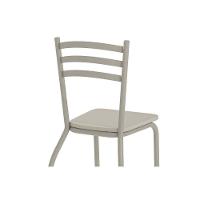 Sala De Jantar Completa Elba C/ Tampo De Madeira 160cm E 6 Cadeiras Portugal Niquel/nogueira - Courano Bege - Kappesberg - 8