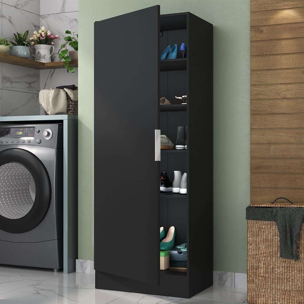 Sapateira 1 Porta Jade Preta - 5