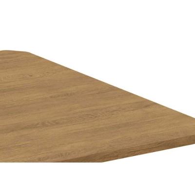 Sala De Jantar Completa Elba C/ Tampo De Madeira 160cm E 6 Cadeiras Noruega Niquel/nogueira - Courano Preto - Kappesberg