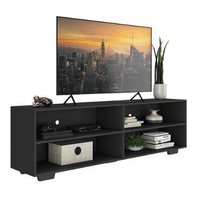 Rack Tv 75" Com Pés Jazz Multimóveis V1018 Preto Preto