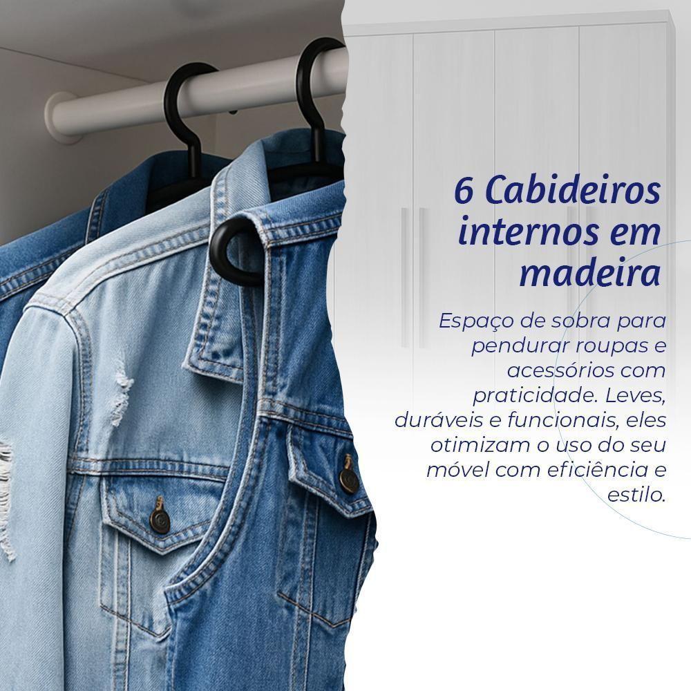 Closet Casal Duplo Evidencia Moveis - Branco - 5
