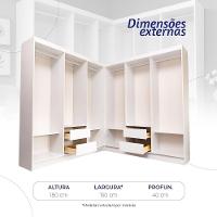 Closet Casal Duplo Evidencia Moveis - Branco - 3