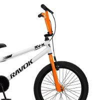 Bicicleta BMX Cross Aro 20 RV-X Aro Aero Freio V-Brake Ravok Branco Laranja - 2