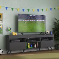 Rack Tv 65" Retrô e 2 Portas Espanha Mp3327 Preto - 1