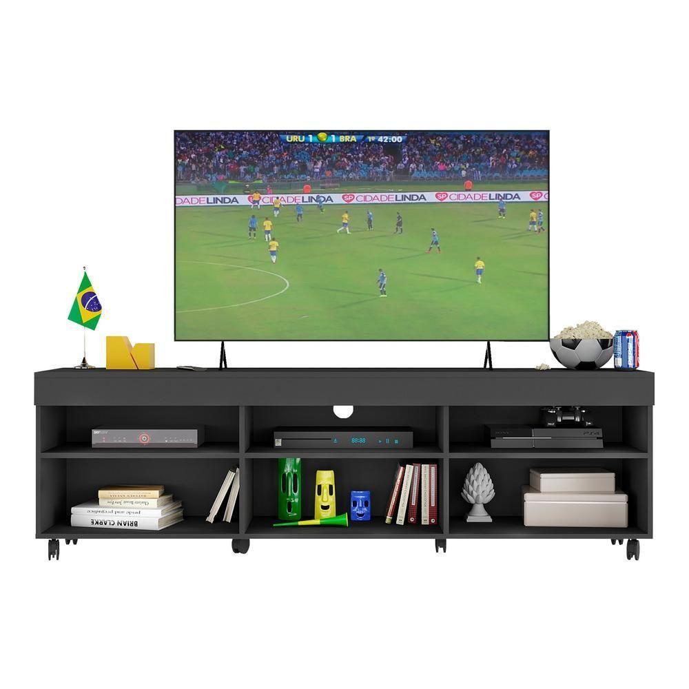 Rack Tv 65" Com Rodízios e 2 Portas Espanha Mp3325 Preto - 3