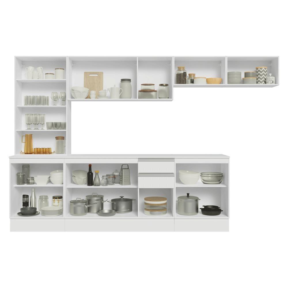 Armário De Cozinha Completa 100% Mdf 300 Cm Smart Madesa 04 Branco - 5