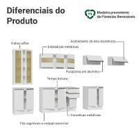 Armário De Cozinha Completa 100% Mdf 300 Cm Smart Madesa 04 Branco
