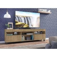 Rack Tv 65" Com Rodízios E 2 Portas Paris Multimóveis V3325 Rustic Rustic - 2