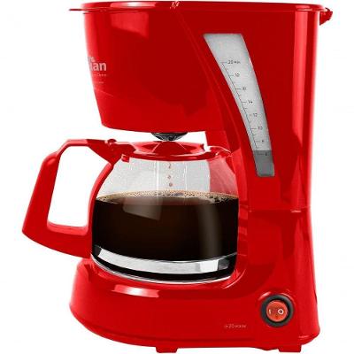 Cafeteira Elétrica Kian 600W 20 Xícaras Dosador Vermelha 110V