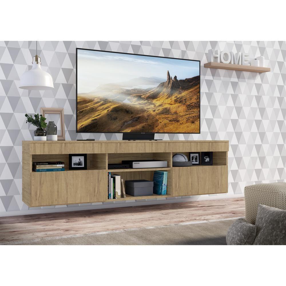 Rack Tv 65 Suspenso Com 2 Portas Paris Rustic - 6