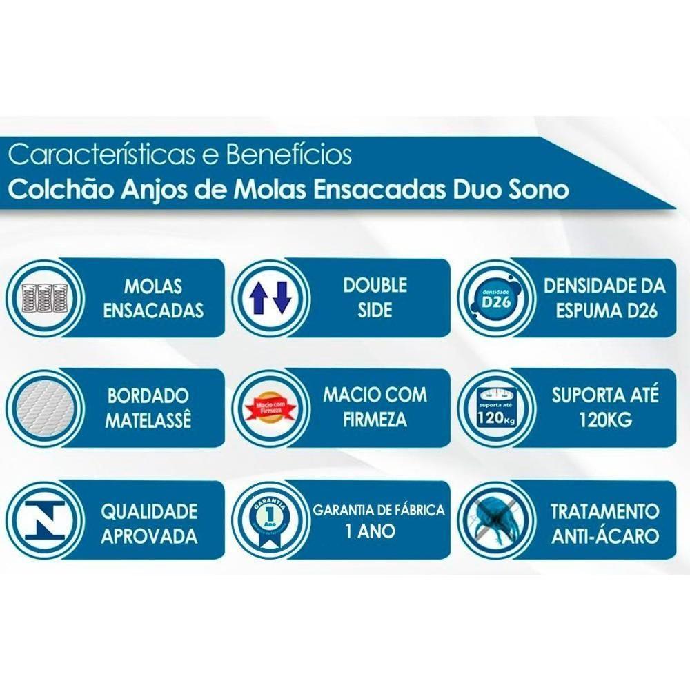 Colchão King Molas Ensacadas Masterpocket Duo Sono Double Face Euro Pillow Brown (193x203x30) - D Angelis Anjos - 2