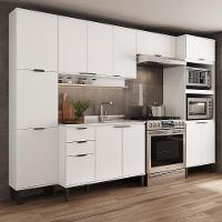 Armário De Cozinha Completa C Balcão Miami Pulse Carraro Branco - 1