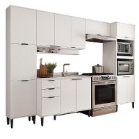 Armário De Cozinha Completa C Balcão Miami Pulse Carraro Branco - 2