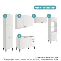 Armário De Cozinha Completa C Balcão Miami Pulse Carraro Branco