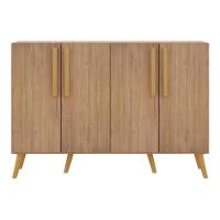Aparador Buffet 4 Portas Com Pés Retrô Viena Rustic/natural - 19