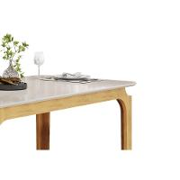 Mesa De Sala Jantar Marina C/ Tampo Madeirado C/ Vidro Curvo 160x80cm Cedro/off White - Dj Móveis - 8