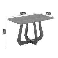 Mesa De Sala Jantar Bromélia Natuame C/ Tampo Madeirado 130x80cm Carvalho/cinamomo - Cimol - 3