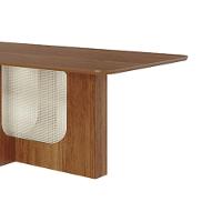 Mesa De Sala Jantar Louise C/ Tampo Madeirado 160x80cm Cinamomo - Cimol - 5