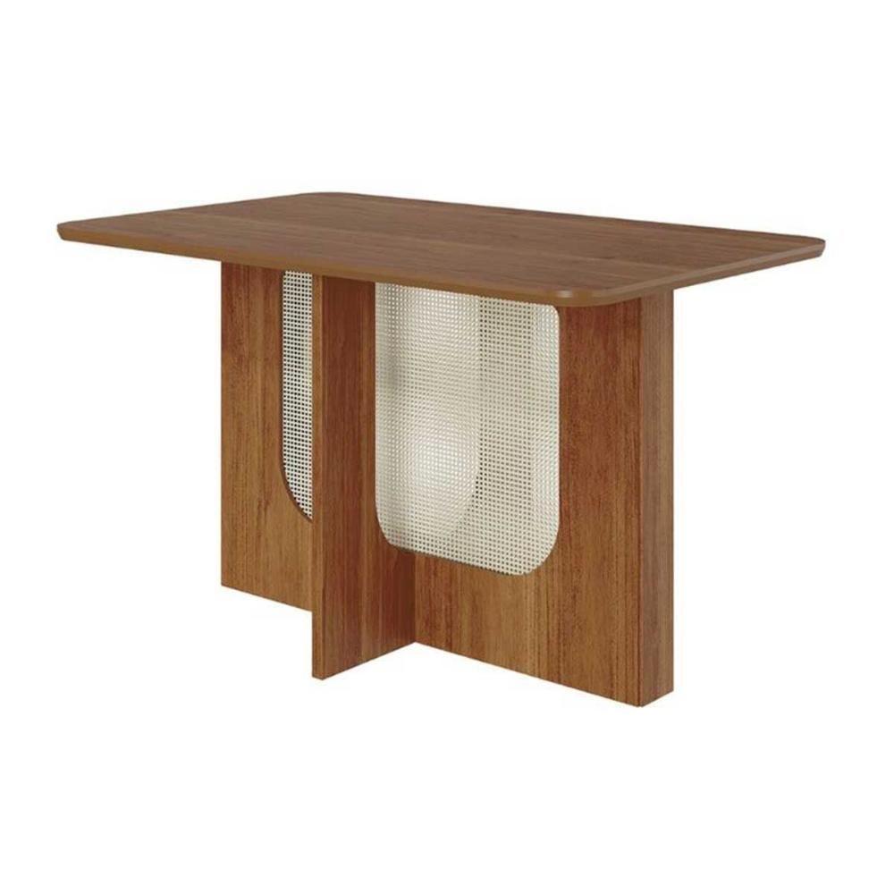 Mesa De Sala Jantar Louise C/ Tampo Madeirado 130x80cm Cinamomo - Cimol - 1