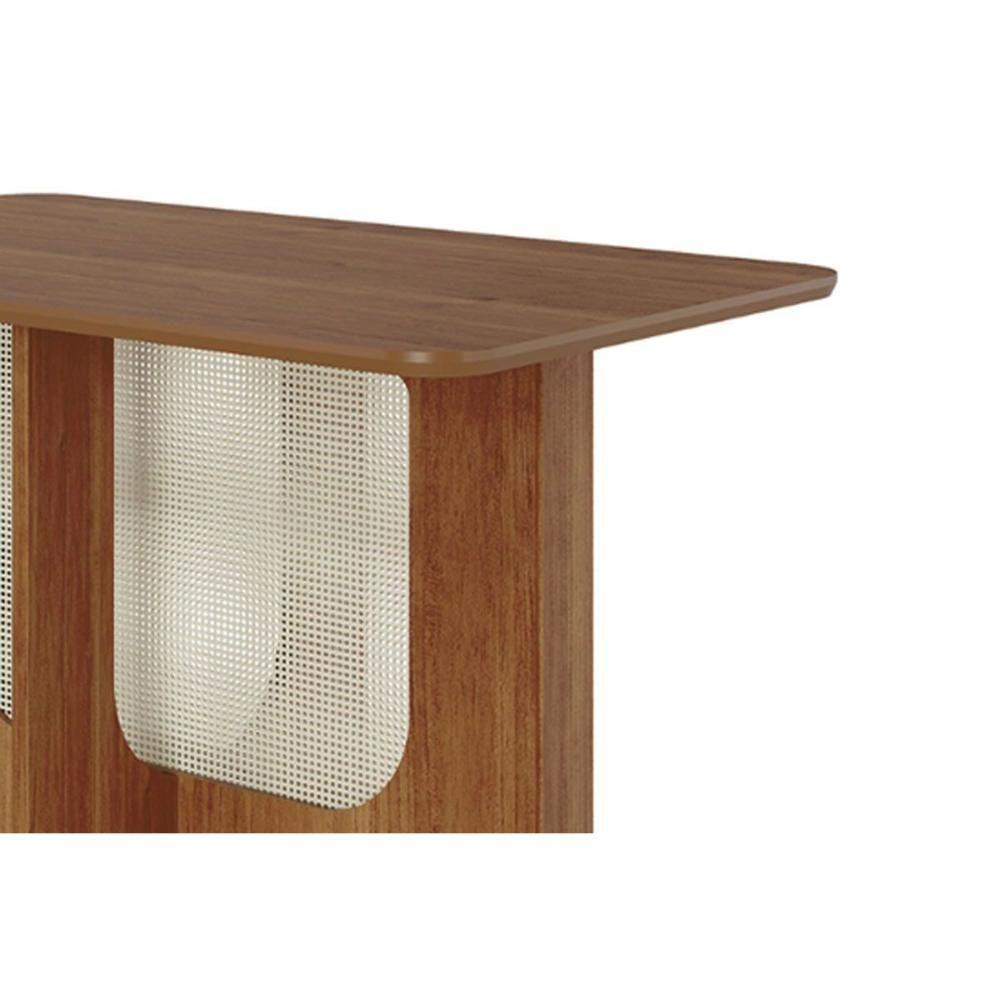 Mesa De Sala Jantar Louise C/ Tampo Madeirado 130x80cm Cinamomo - Cimol - 5