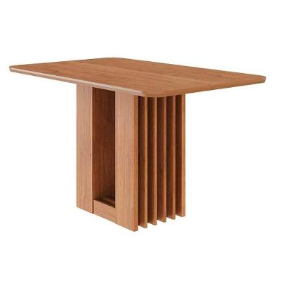 Mesa De Sala Jantar Ariela C/ Tampo Madeirado 130x80cm Cinamomo - Cimol