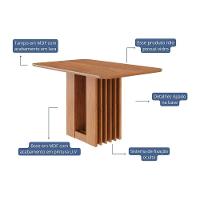 Mesa De Sala Jantar Ariela C/ Tampo Madeirado 130x80cm Cinamomo - Cimol - 2