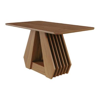 Mesa De Sala Jantar Agata C/ Tampo Madeirado 130x80cm Cinamomo - Cimol
