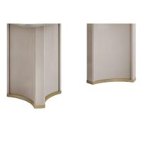 Mesa De Sala Jantar Liz C/ Tampo Madeirado C/ Vidro Curvo 180x100cm Off White/off White - Dj Móveis