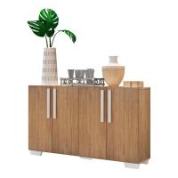 Aparador Buffet 4 Portas Com Pés Quadrados Rustic/branco - 1