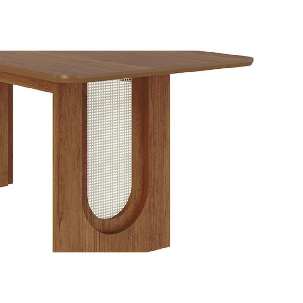 Mesa De Sala Jantar Valentina C/ Tampo Madeirado 180x90cm Cinamomo - Cimol - 5