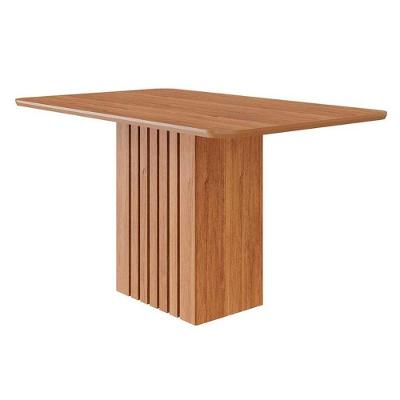 Mesa De Sala Jantar Ana C/ Tampo Madeirado 130x80cm Cinamomo - Cimol