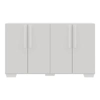 Aparador Buffet 4 Portas Com Pés Quadrados Viena Branco - 8