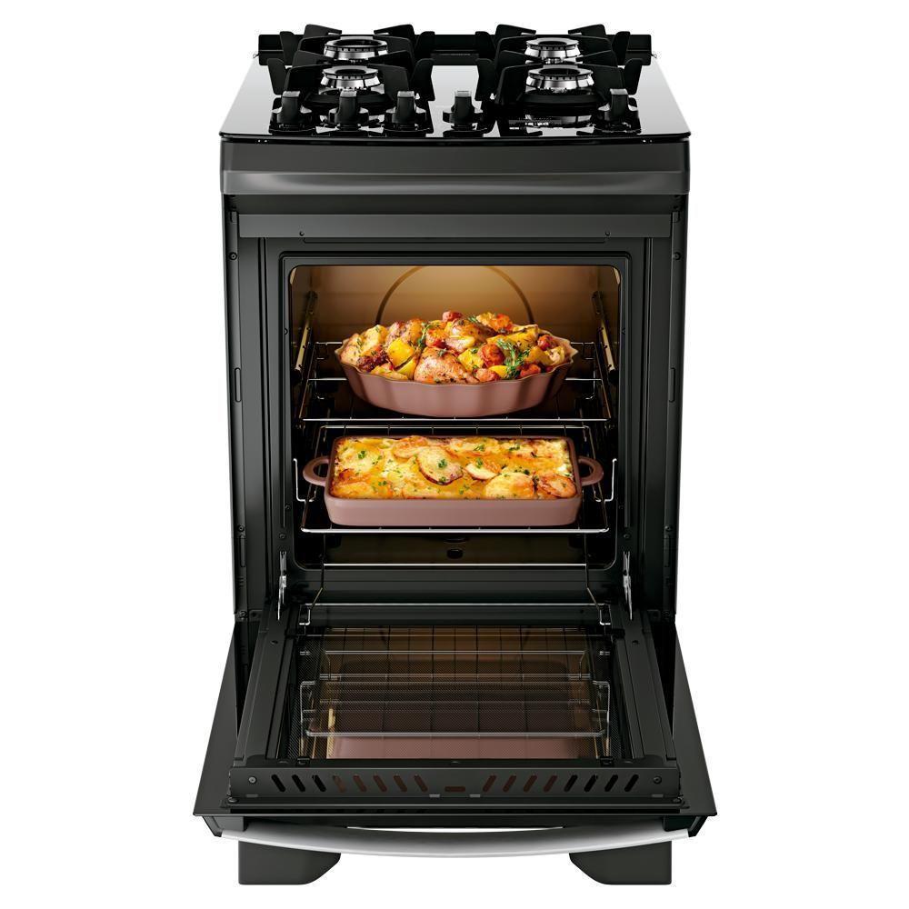 Fogão 4 Bocas Dako Supreme Black Glass Digital Com Mesa De Vidro Preto Bivolt - 7