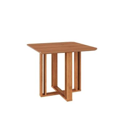 Mesa De Sala Jantar Flora C/ Tampo Madeirado 95x95cm Cinamomo - Cimol