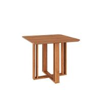 Mesa De Sala Jantar Flora C/ Tampo Madeirado 95x95cm Cinamomo - Cimol - 1