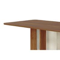 Mesa De Sala Jantar Louise C/ Tampo Madeirado 180x90cm Cinamomo - Cimol