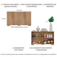 Aparador Buffet 4 Portas Com Pés Quadrados Rustic/natural - 2